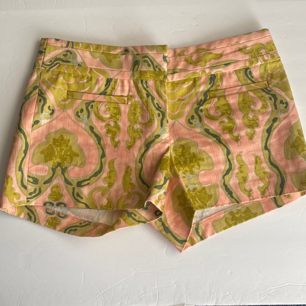 J. Crew Pink Green Shorts Size 0